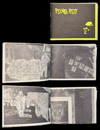 a black and white book with a picture of a man and a woman